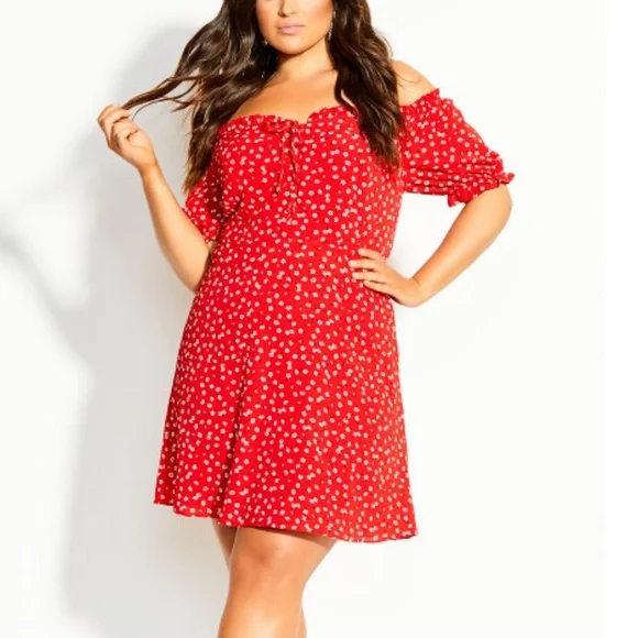 open lace back dress Back to Where It All Began Polka Dot Bubble Dress- Red and White, Large | Hazel and Olive main image 0
